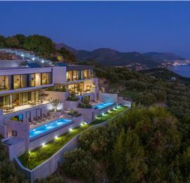 Luxury 5-Bedroom Sea-View Villa with Heated Infinity Pool in Orasac near Dubrovnik – Sleeps 10